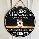 Pawzity Welcome Door Signs, Gifts For Dog Lovers, Welcome-ish Depends On Who You Are And How Muck You Like Dogs , Dog Mom Gifts