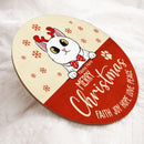 Christmas Door Decorations, Gifts For Cat Lovers, Merry Christmas Faith Joy Hope Love Peace Welcome Door Signs , Cat Mom Gifts