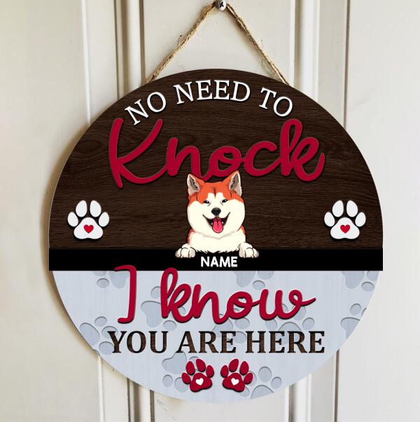Pawzity No Need To Knock Custom Wooden Signs, Gifts For Pet Lovers, Personalized Housewarming Gifts