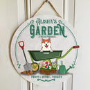 Pawzity Personalized Garden Signs, Gifts For Dog Lovers, My Garden Fresh Produce Fruits Herbs Veggies , Dog Mom Gifts