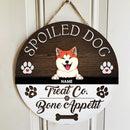 Pawzity Custom Wooden Signs, Gifts For Dog Lovers, Spoiled Dogs Treat Co. Bone Appetit , Dog Mom Gifts