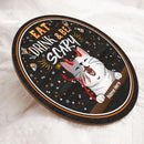 Halloween Eat Drink And Be Scary Signs, Gifts For Cat Lovers, Halloween Welcome Sign For Front Door , Cat Mom Gifts