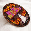 Halloween Welcome Sign For Front Door, Gifts For Cat Lovers, More Carved Pumpkins Custom Wooden Signs , Cat Mom Gifts