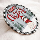 Christmas Door Decorations, Gifts For Cat Lovers, Merry Christmas Cats On Snow Grey Sky Welcome Door Signs , Cat Mom Gifts