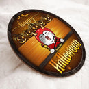 Halloween Welcome Door Signs, Halloween Gifts For Cat Lovers, Golden Custom Wooden Signs , Cat Mom Gifts