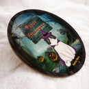 Halloween Welcome Door Signs, Halloween Decorations For Cat Lovers, Happy Halloween Custom Wooden Signs , Cat Mom Gifts