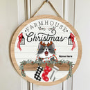 Christmas Welcome Door Signs, Gifts For Cat Lovers, Farmhouse Custom Wooden Signs , Cat Mom Gifts