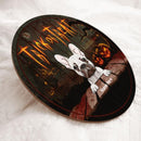 Halloween Welcome Trick Or Treat Signs, Gift For Dog Lovers, Custom Wooden Door Signs , Dog Mom Gifts