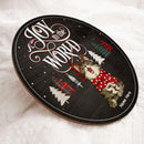 Christmas Door Decorations, Gifts For Cat Lovers, Joy To The World Starry Night Welcome Door Signs , Cat Mom Gifts