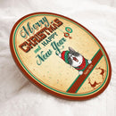 Christmas Door Decorations, Gifts For Cat Lovers, Merry Christmas And Happy New Year Welcome Door Signs , Cat Mom Gifts