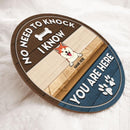 Pawzity No Need To Knock We Know You Are Here Welcome Door Signs, Gifts For Dog Lovers, Black Wooden Funny Signs , Dog Mom Gifts