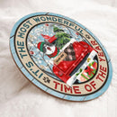 Christmas Door Decorations, Gifts For Cat Lovers, It's Most Wonderful Time Of The Year, Red Truck Letters Around Welcome Door Signs , Cat Mom Gifts