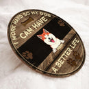 Pawzity Custom Wooden Signs, Gifts For Dog Lovers, I Work Hard So My Dogs Can Have A Better Life , Dog Mom Gifts