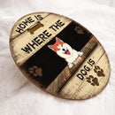 Pawzity Personalized Home Signs, Gifts For Dog Lovers, Home Is Where The Dogs Are Custom Wooden Signs , Dog Mom Gifts