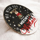 We Wish You A Meowy Christmas, Snowflake & Santa Door Hanger, Personalized Cat Breeds Door Sign, Xmas Front Door Decor , Cat Mom Gifts