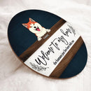 Pawzity Welcome To Our Home Custom Signs Wood, Gifts For Dog Lovers, The Humans Just Live Here With Us , Dog Mom Gifts
