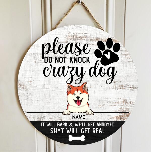 Pawzity Warning Signs, Gifts For Dog Lovers, Please Do Not Knock The Dogs Will Bark & We'll Get Annoyed , Dog Mom Gifts