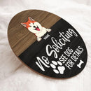 Pawzity No Soliciting Sign Funny Custom Wooden Signs, Gifts For Dog Lovers, See Dogs For Details Warning Sign , Dog Mom Gifts