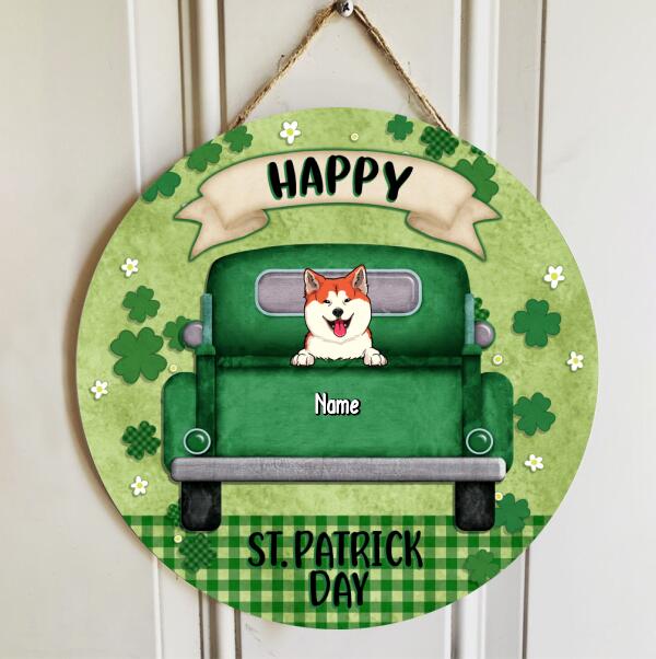 St. Patrick's Day Custom Wooden Signs, Gifts For Dog Lovers, Happy Holiday Personalized Sign Wood , Dog Mom Gifts