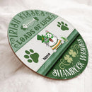 St. Patrick's Day Custom Wooden Signs, Gifts For Cat Lovers, Irish Kisses Shamrock Wishes Loads Of Luck , Cat Mom Gifts