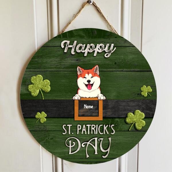 St. Patrick's Day Custom Signs Wood, Gifts For Dog Lovers, Happy Holiday Sign , Dog Mom Gifts