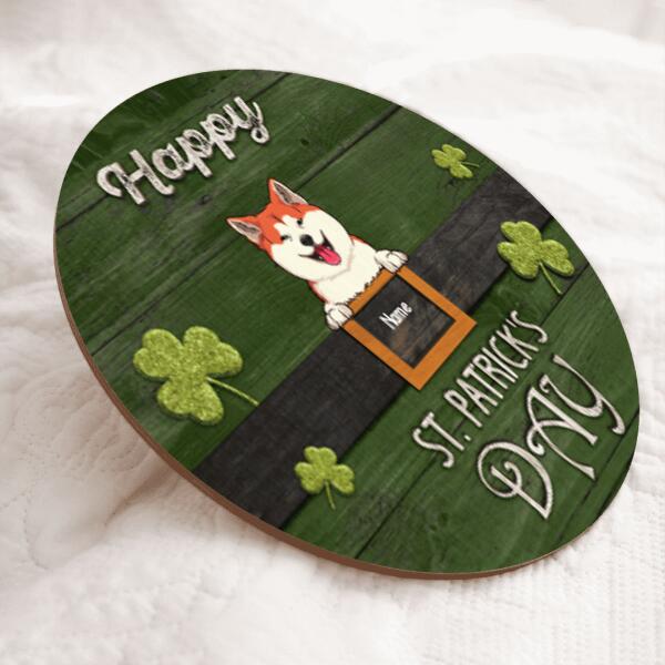 St. Patrick's Day Custom Signs Wood, Gifts For Dog Lovers, Happy Holiday Sign , Dog Mom Gifts