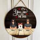 Pawzity Family Name Signs, Gifts For Dog Lovers, You Me And The Dogs Custom Wooden Signs , Dog Mom Gifts