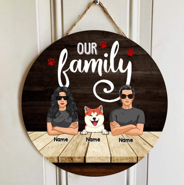 Pawzity Family Name Signs, Gifts For Pet Lovers, Our Family Custom Wooden Signs