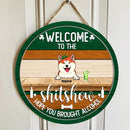 St. Patrick's Day Welcome To The Shitshow Custom Wooden Sign, Gifts For Pet Lovers, Hope You Brought Alcohol