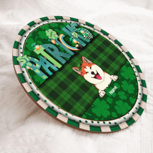 St. Patrick's Day Custom Wooden Signs, Gifts For Pet Lovers, Front Door Decor