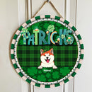 St. Patrick's Day Custom Wooden Signs, Gifts For Dog Lovers,  Front Door Decor , Dog Mom Gifts