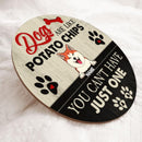 Pawzity Custom Wooden Signs, Gifts For Dog Lovers, Dogs Are Like Potato Chips You Can't Have Just One , Dog Mom Gifts