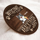 Pawzity Backyard Signs, Gifts For Cat Lovers, Welcome To Our Backyard Bar Custom Wooden Signs , Cat Mom Gifts