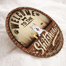 Pawzity Welcome To The Shitshow Hope You Brought Alcohol Funny Signs, Gifts For Dog Lovers, Retro Brick Door Sign , Dog Mom Gifts