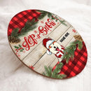 Christmas Door Decorations, Gifts For Dog Lovers, Let It Snow Welcome Door Signs, Red Plaid & Pine Leaves Background , Dog Mom Gifts
