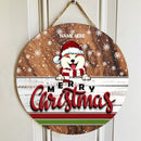 Christmas Door Decorations, Gifts For Dog Lovers, Merry Christmas Dark Pale Wooden Custom Wooden Signs , Dog Mom Gifts