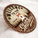 Pawzity Welcome To The Shitshow Hope You Brought Alcohol Funny Signs, Gifts For Dog Lovers, Retro Brick Door Sign , Dog Mom Gifts