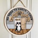 Pawzity Welcome Door Signs, Gifts For Cat Lovers, No Need To Knock We Know You Are Here , Cat Mom Gifts