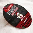 Christmas Door Decorations, Gifts For Dog Lovers, It's The Most Wonderful Time Of The Year Black Red Plaid Door Sign , Dog Mom Gifts