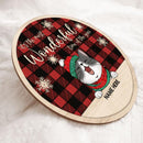 Christmas Door Decorations, Gifts For Cat Lovers, It's The Most Wonderful Time Of The Year Red Plaid Welcome Door Signs , Cat Mom Gifts
