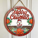 Christmas Door Decorations, Gifts For Dog Lovers, Merry Christmas Floral Welcome Door Signs , Dog Mom Gifts