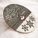 Christmas Door Decorations, Gifts For Cat Lovers, Let It Snow Welcome Door Signs, Grey And White Wooden , Cat Mom Gifts