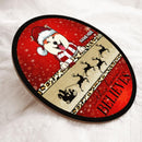 Christmas Door Decorations, Gifts For Dog Lovers, This Home Believes Santa's Sleigh Red And Gold Welcome Door Signs , Dog Mom Gifts