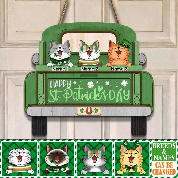 St. Patrick's Day Welcome Door Signs, Gifts For Pet Lovers, Happy Holiday Car Shape