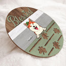 St. Patrick's Day Personalized Wood Sign, Gifts For Pet Lovers, Blessed Shamrock Custom Wooden Signs