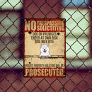 Pawzity Funny Warning Signs, Gifts For Dog Lovers, No Trespassing Soliciting, Welcome Metal Signs