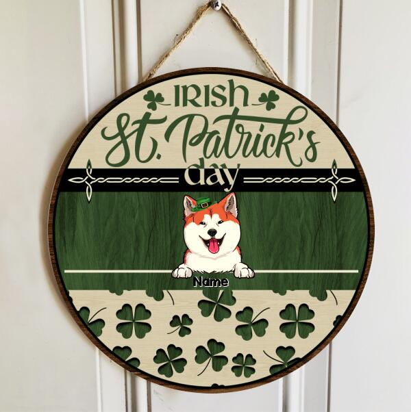 Pawzity St. Patrick's Day Personalized Wood Sign, Gifts For Pet Lovers, Holiday Custom Wooden Signs