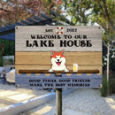 Pawzity Metal Lake House Sign, Gifts For Pet Lovers, Good Times Good Friends Make The Best Memories Welcome Signs