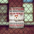 Pawzity No Soliciting Metal Yard Sign, Gifts For Dog Lovers, Private Property Violators Will Be Prosecuted Warning Signs