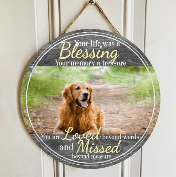 Pawzity Custom Wooden Signs, Pet Memorial Gifts, You Are Loved Beyond Words Missed Beyond Measure Memorial Signs